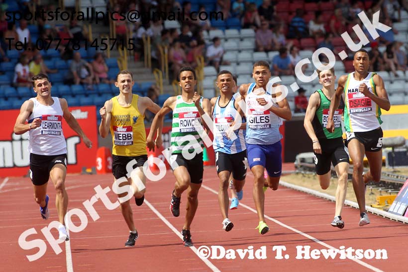 Mens 800 metres, Muller British Championships, Alexander Stadium, Birmingham. Photo: David T. Hewitson/Sports for All Pics